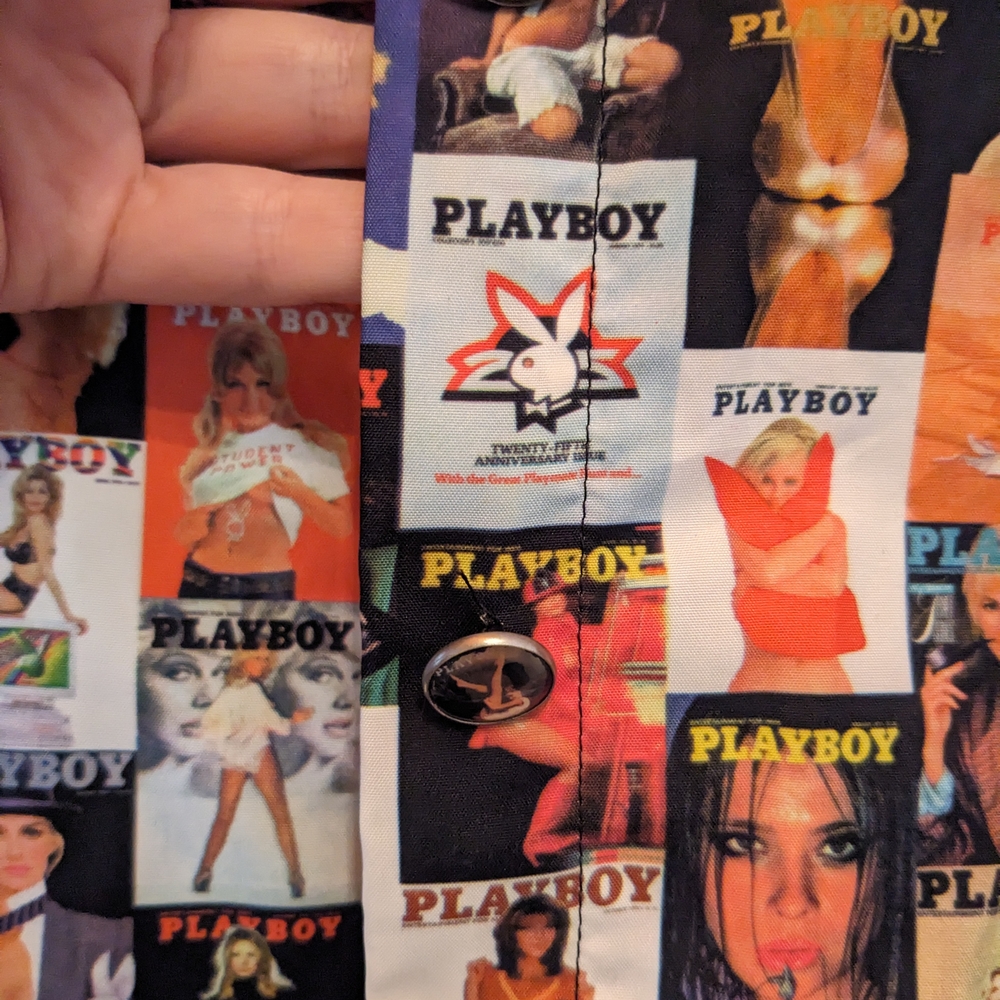 Playboy Multicolor Graphic Button Down Shirt - image 3
